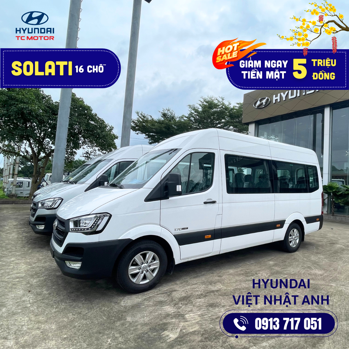 Xe khách 16 chỗ Hyundai Solati tại Hyundai Việt Nhật Anh