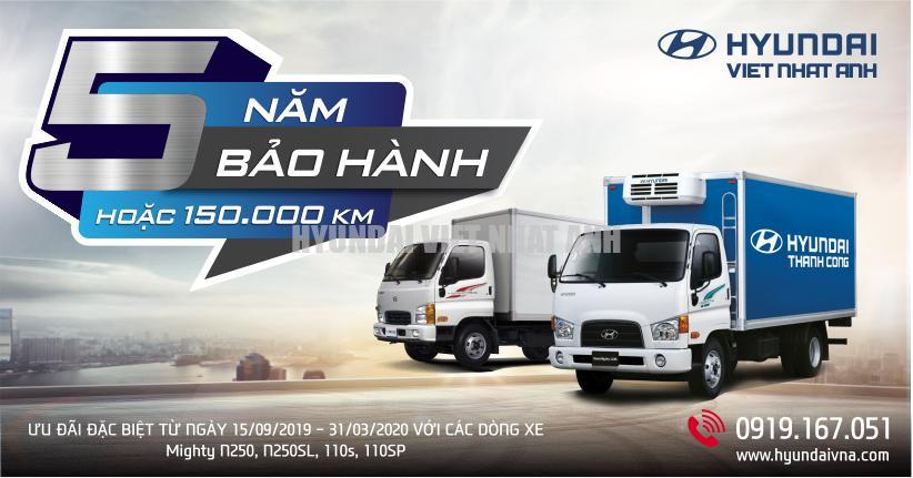 Chương trình bảo hành xe tải Hyundai