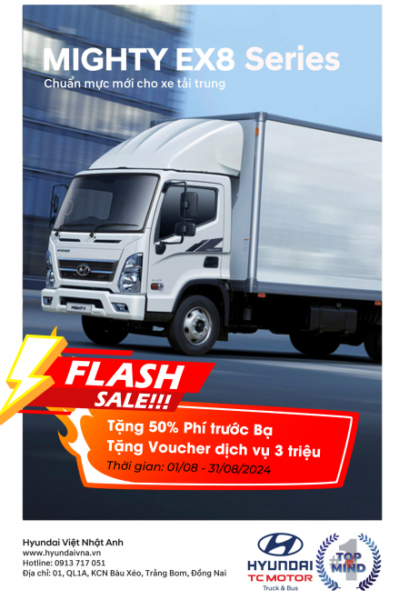 Chương trình khuyến mãi xe tải Hyundai Tháng 08.2024