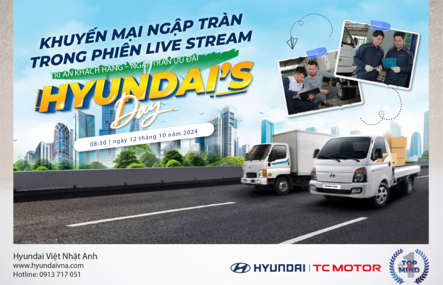 Sự kiện Hyundai' s Day Tháng 10 tại Hyundai Việt Nhật Anh
