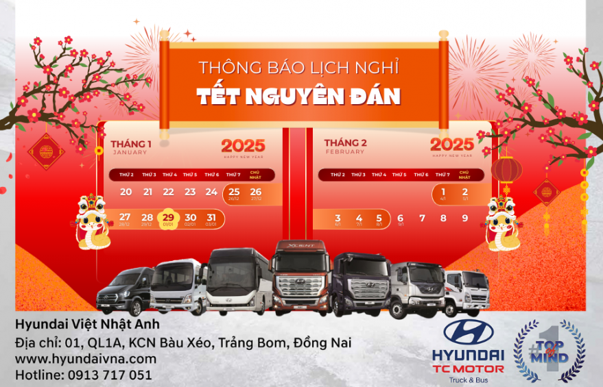 Thông Báo Lịch Nghỉ Tết Nguyên Đán