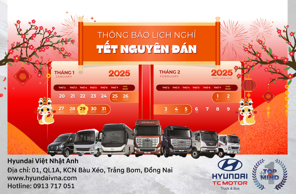Thông Báo Lịch Nghỉ Tết Nguyên Đán
