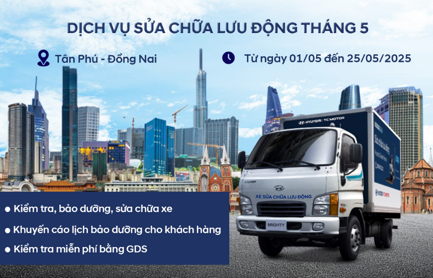 Dịch vụ sửa chữa lưu động tại Tân Phú - Đồng Nai tháng 5