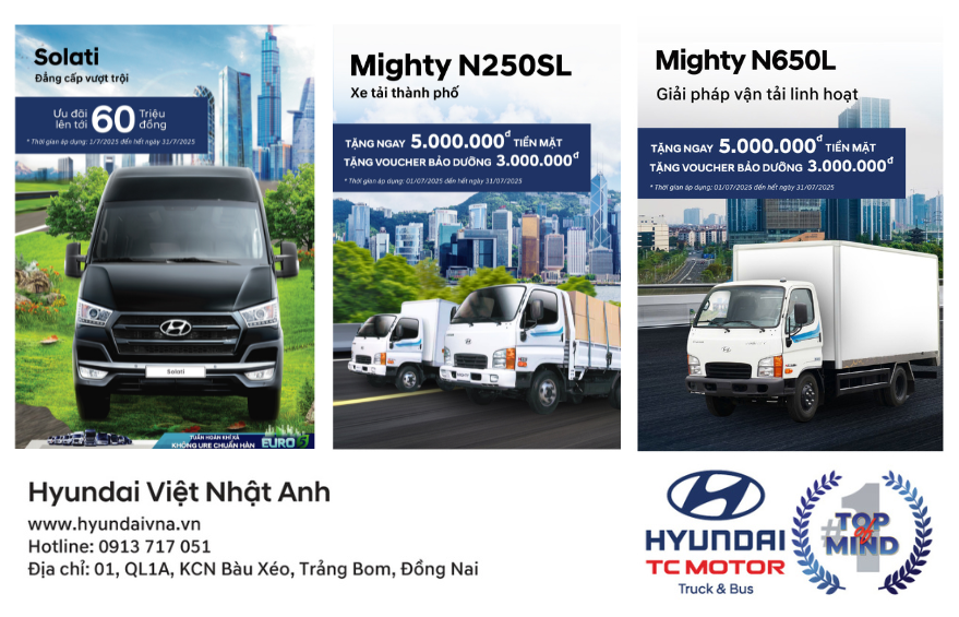 THÁNG 7 BÙNG NỔ ƯU ĐÃI CÙNG HYUNDAI VIỆT NHẬT ANH