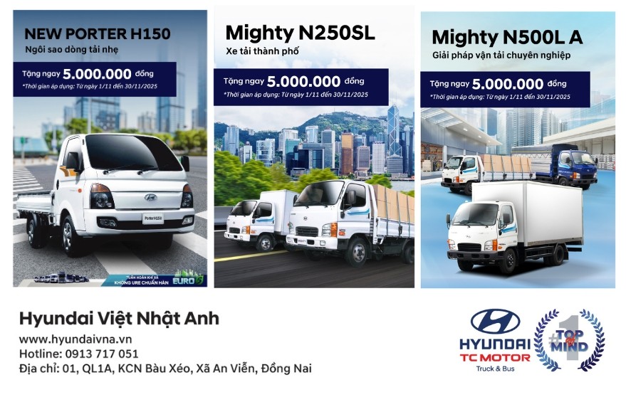 SĂN DEAL HỜI CUỐI NĂM: ƯU ĐÃI KHỦNG THÁNG 11 TỪ HYUNDAI VIỆT NHẬT ANH!