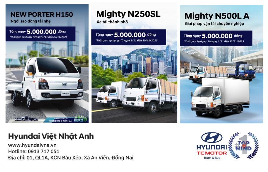 SĂN DEAL HỜI CUỐI NĂM: ƯU ĐÃI KHỦNG THÁNG 11 TỪ HYUNDAI VIỆT NHẬT ANH!