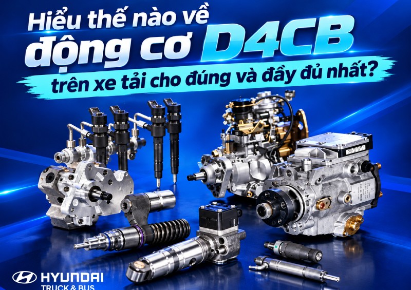 Hiểu thế nào về động cơ D4CB trên xe tải cho đúng và đầy đủ nhất?
